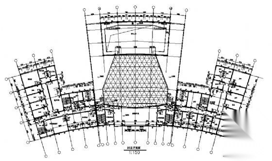 永定区某四层文化馆建筑方案图cad施工图下载【ID:151616199】