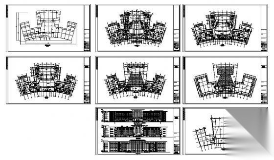 永定区某四层文化馆建筑方案图cad施工图下载【ID:151616199】