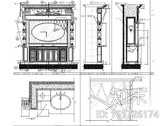 [上海]豪华独栋庄园别墅施工图（含效果）cad施工图下载【ID:161726174】