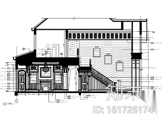 [上海]豪华独栋庄园别墅施工图（含效果）cad施工图下载【ID:161726174】