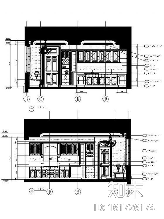 [上海]豪华独栋庄园别墅施工图（含效果）cad施工图下载【ID:161726174】