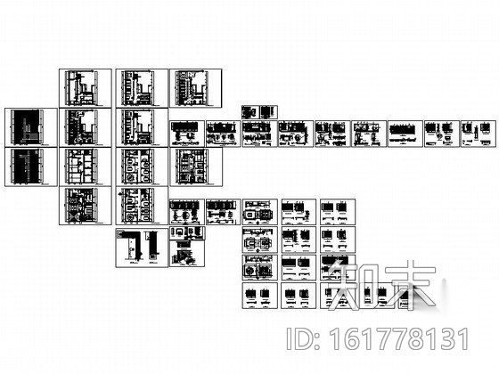 [江苏]现代风格韩国料理店装修施工图cad施工图下载【ID:161778131】