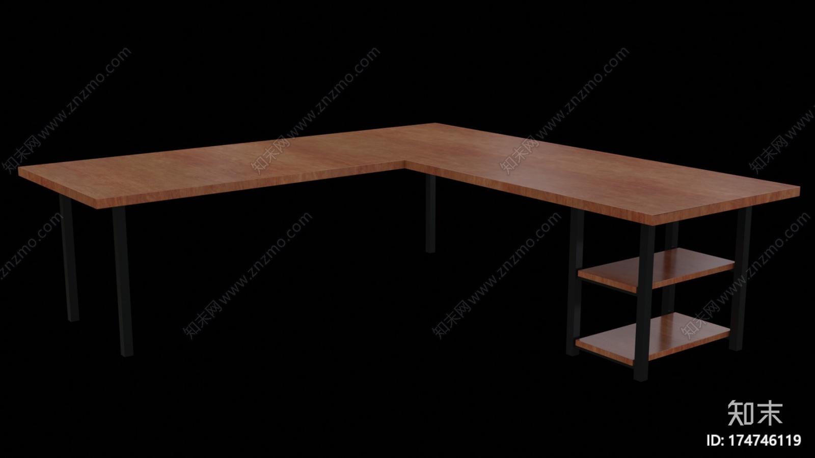 L形状的桌子CG模型下载【ID:174746119】