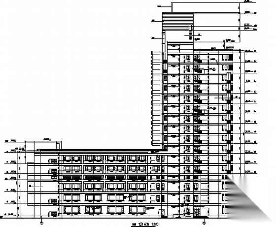 上海市某医院住宅楼建筑施工图cad施工图下载【ID:151592169】