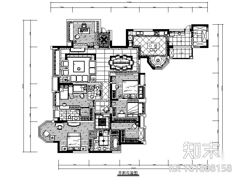 [成都]欧式精致优雅别墅室内设计施工图（含多张实景图...cad施工图下载【ID:161808158】