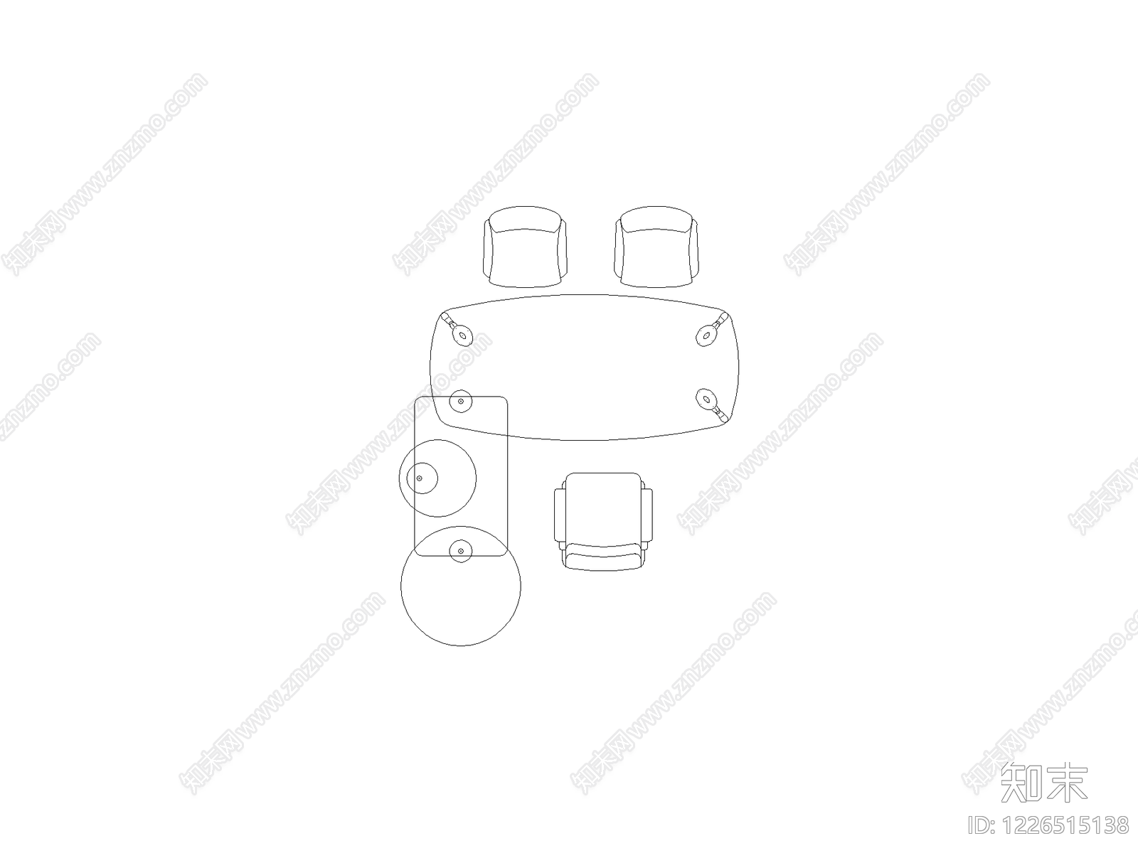 桌椅CAD图纸