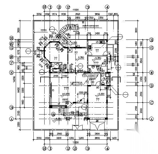 某三层别墅建筑施工图施工图下载【ID:151392162】