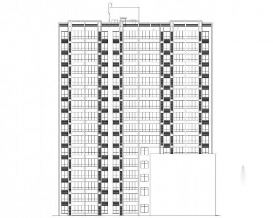 [山东]某十六层公寓楼建筑施工图cad施工图下载【ID:167025136】