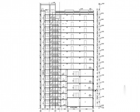 [山东]某十六层公寓楼建筑施工图cad施工图下载【ID:167025136】