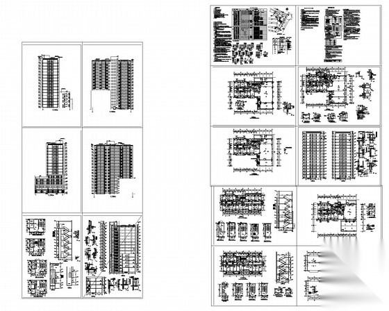 [山东]某十六层公寓楼建筑施工图cad施工图下载【ID:167025136】