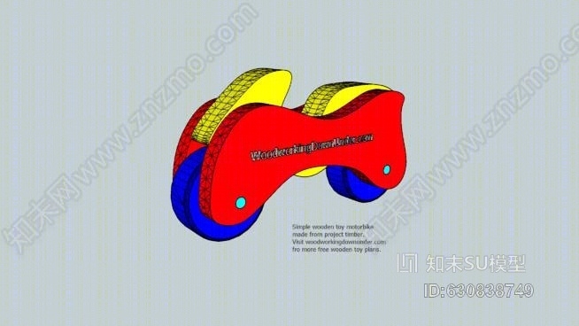 简易玩具摩托车SU模型下载【ID:630838749】