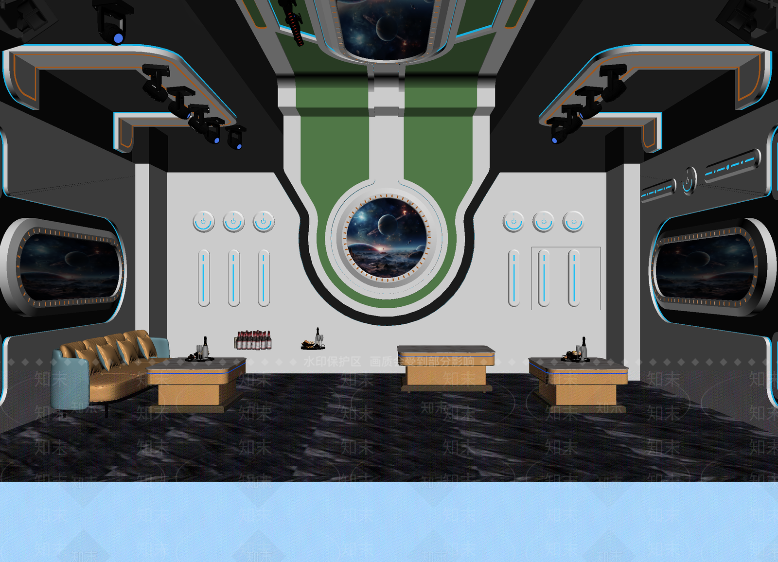 现代科技展厅3D模型下载【ID:1215140011】