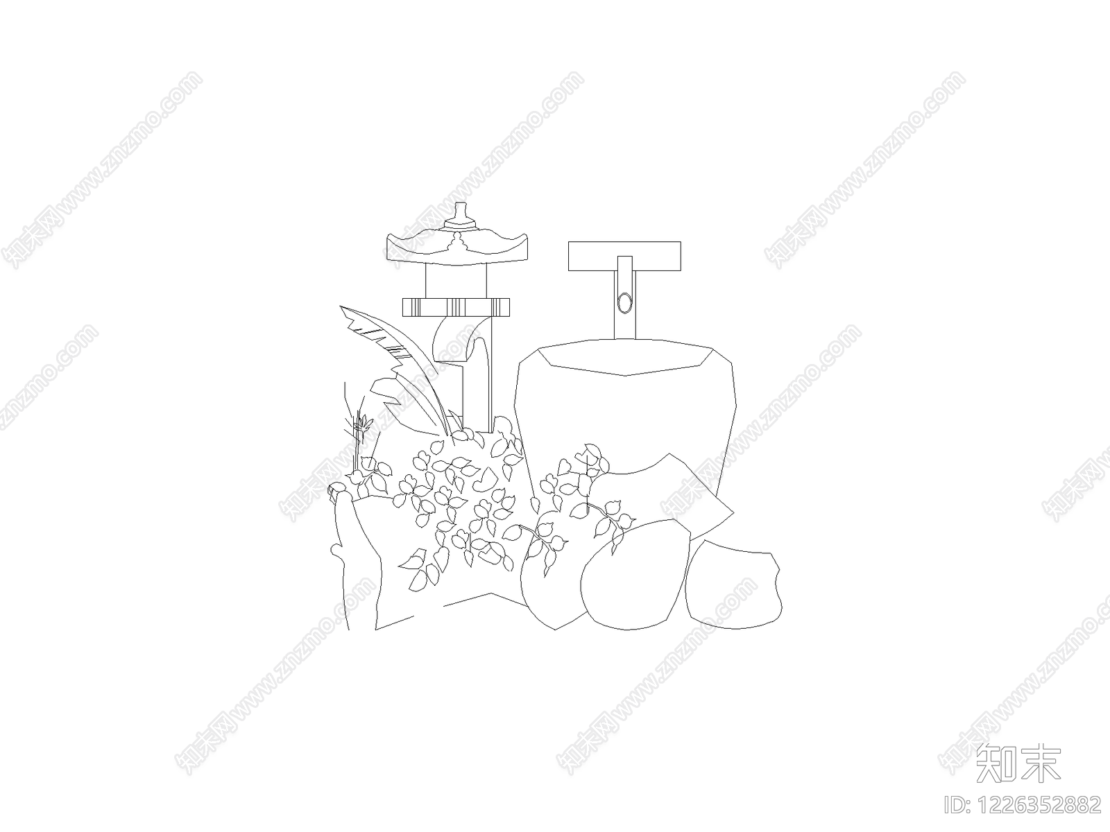 现代背景墙CAD图纸