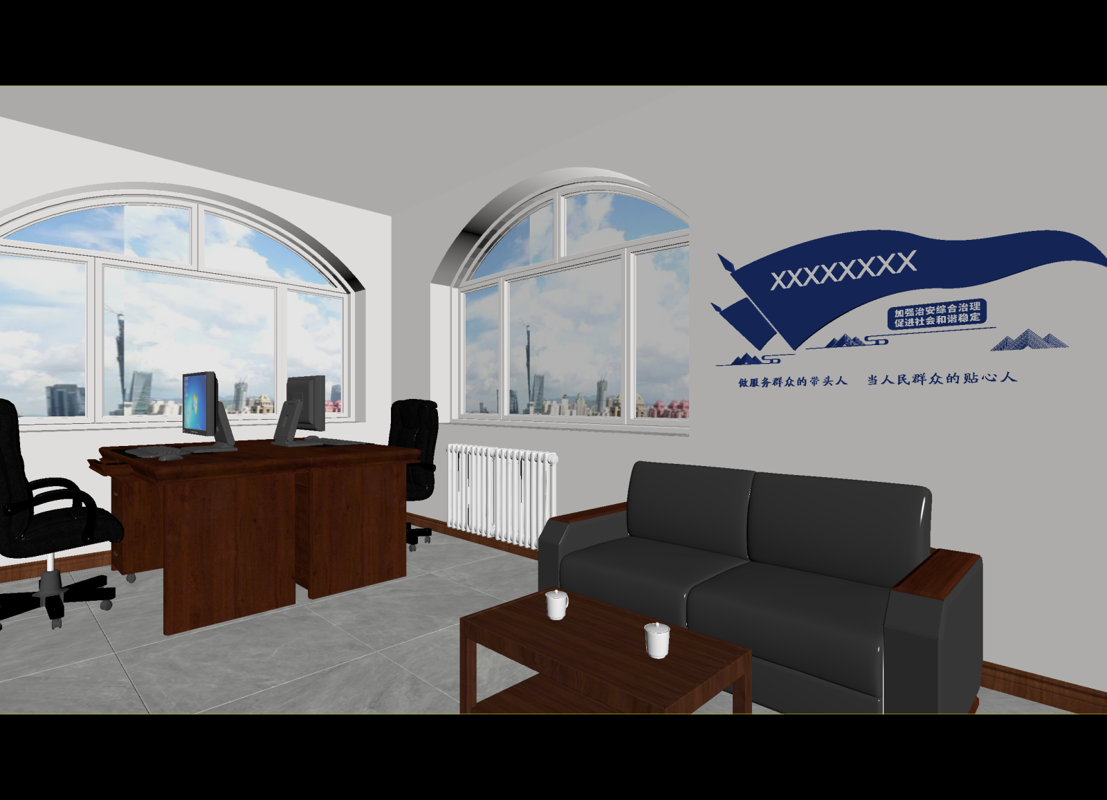 办公室3D模型下载【ID:1214612769】