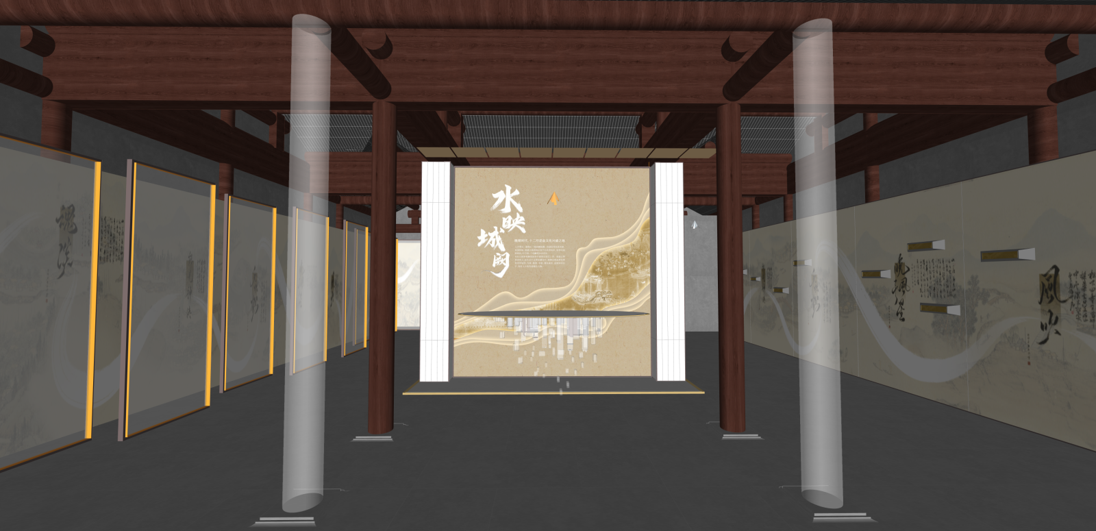 新中式博物馆SU模型下载【ID:1215965920】