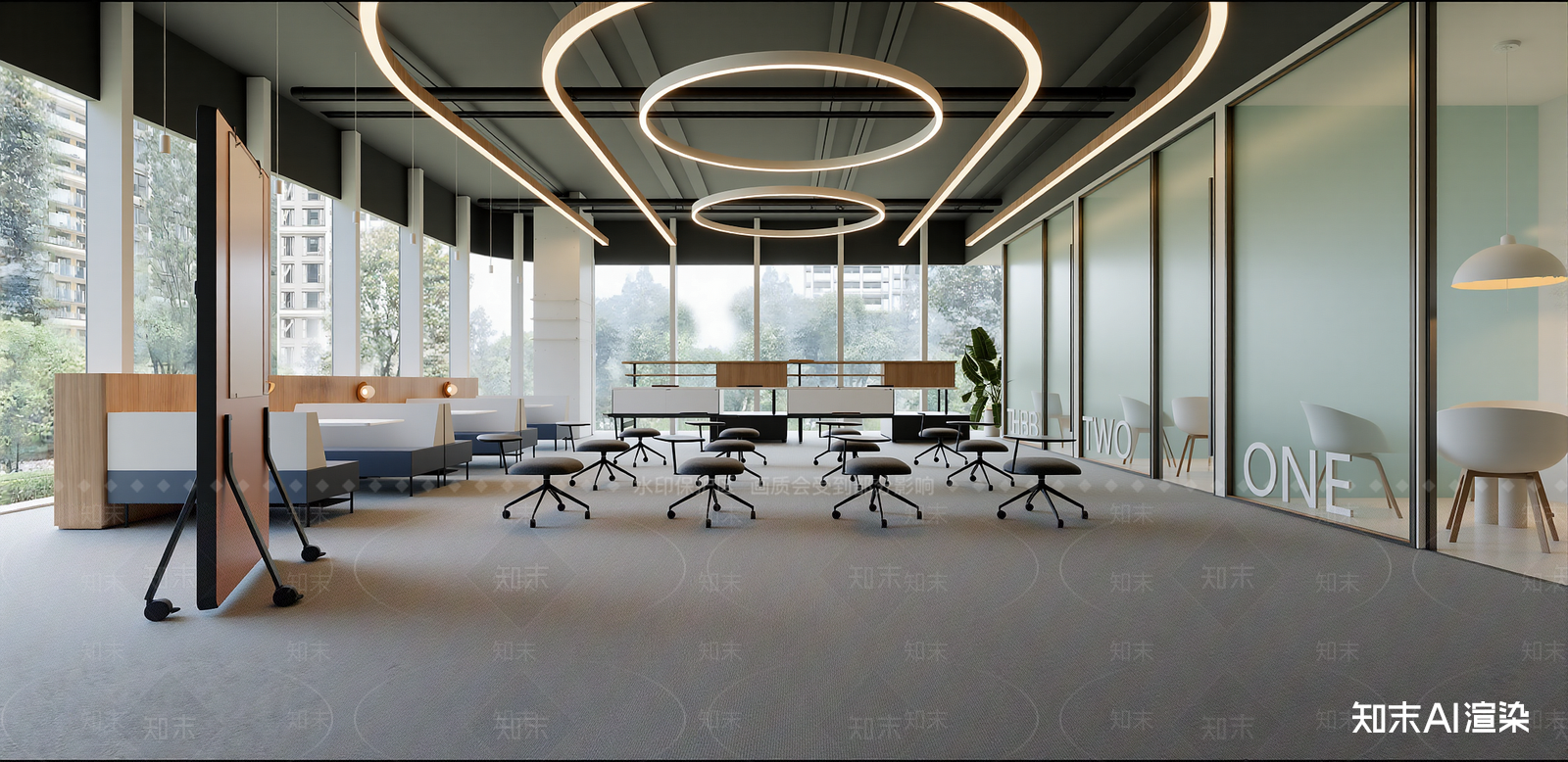 现代其他办公区域SU模型下载【ID:1216057789】