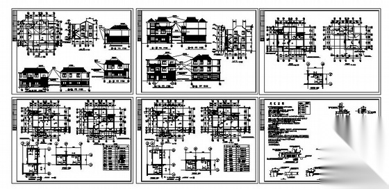 大通某二层别墅建筑方案图cad施工图下载【ID:149917173】