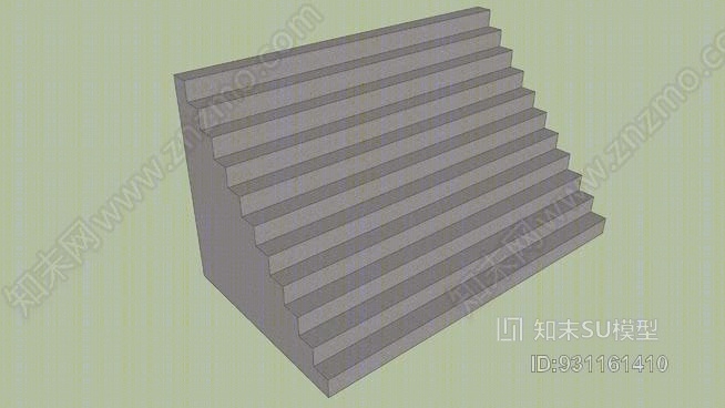 混凝土体育场台SU模型下载【ID:931161410】