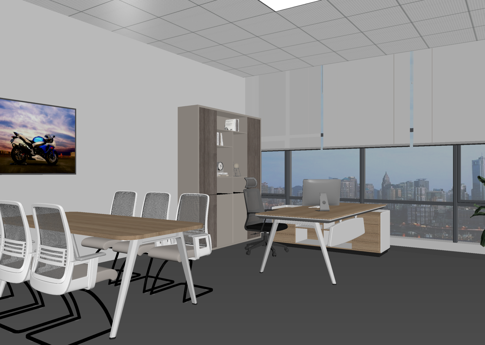 现代办公室3D模型下载【ID:1214575685】
