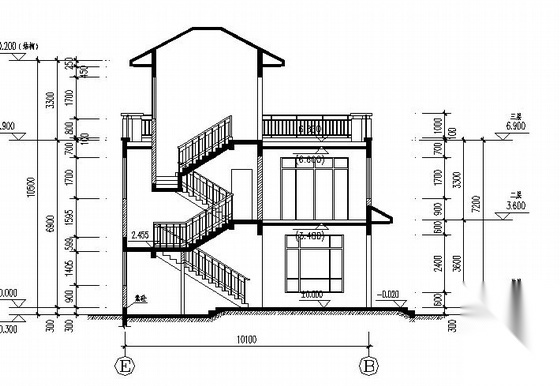 东莞市“蓝山锦湾”花苑3-270型别墅建筑结构施工图施工图下载【ID:149918117】