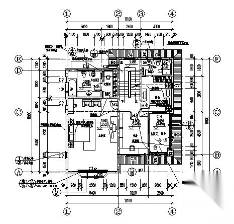 东莞市“蓝山锦湾”花苑3-270型别墅建筑结构施工图施工图下载【ID:149918117】