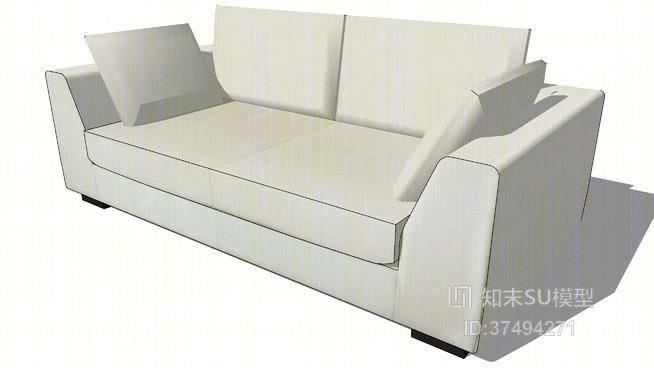 双人沙发SU模型下载【ID:318062878】