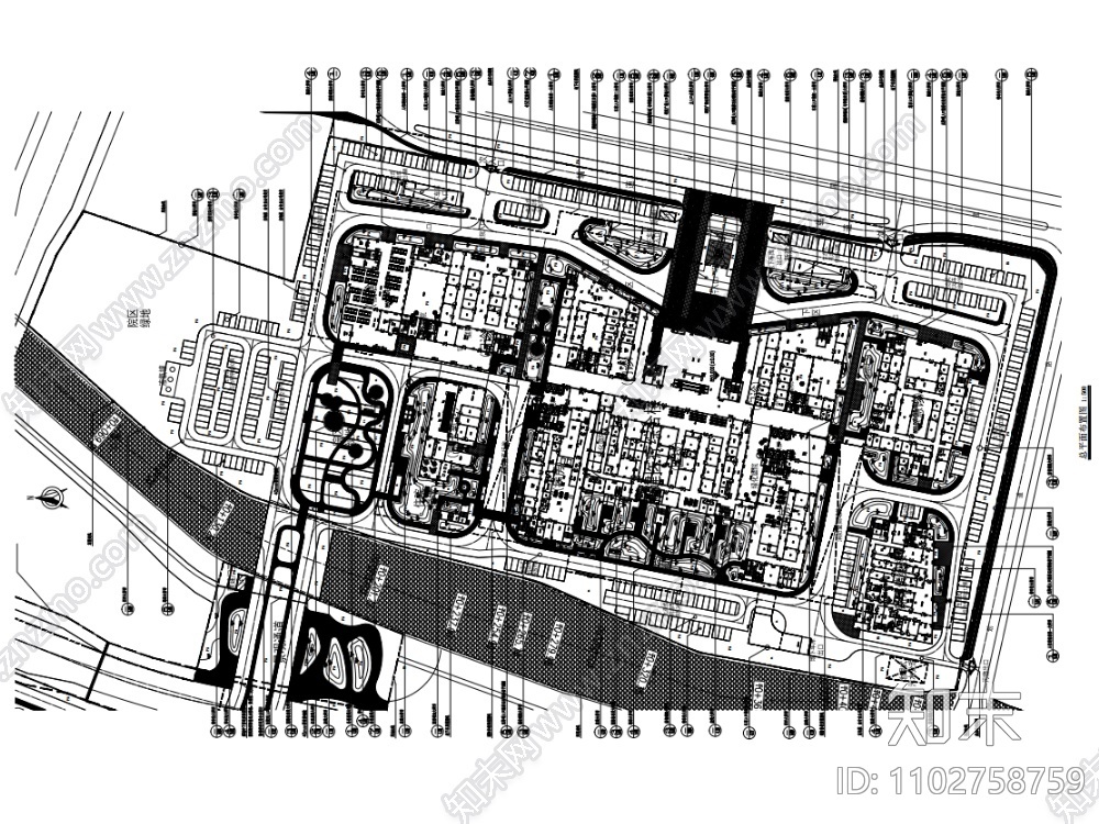 医院项目医疗区景观施工图设计cad施工图下载【ID:1102758759】