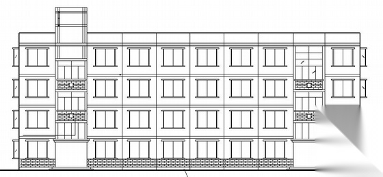 某高校四层宿舍楼建筑结施施工图cad施工图下载【ID:167238125】