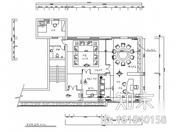 办公室室内设计方案cad施工图下载【ID:161840158】