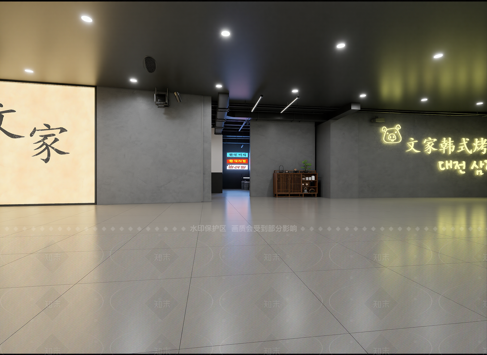 工业烤肉店3D模型下载【ID:1214979626】