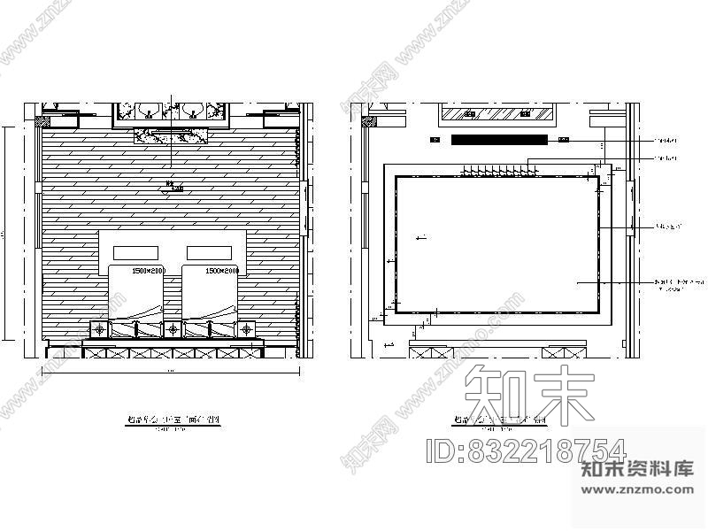 图块/节点豪华套间别墅卧室立面图cad施工图下载【ID:832218754】