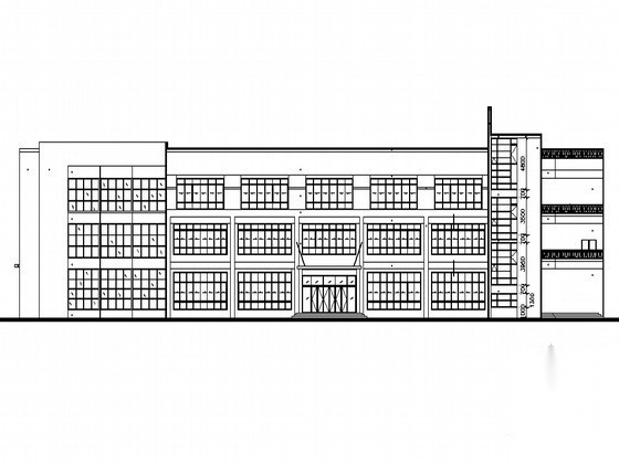 [广东中大某学院]三层大食堂建筑施工图施工图下载【ID:166456107】