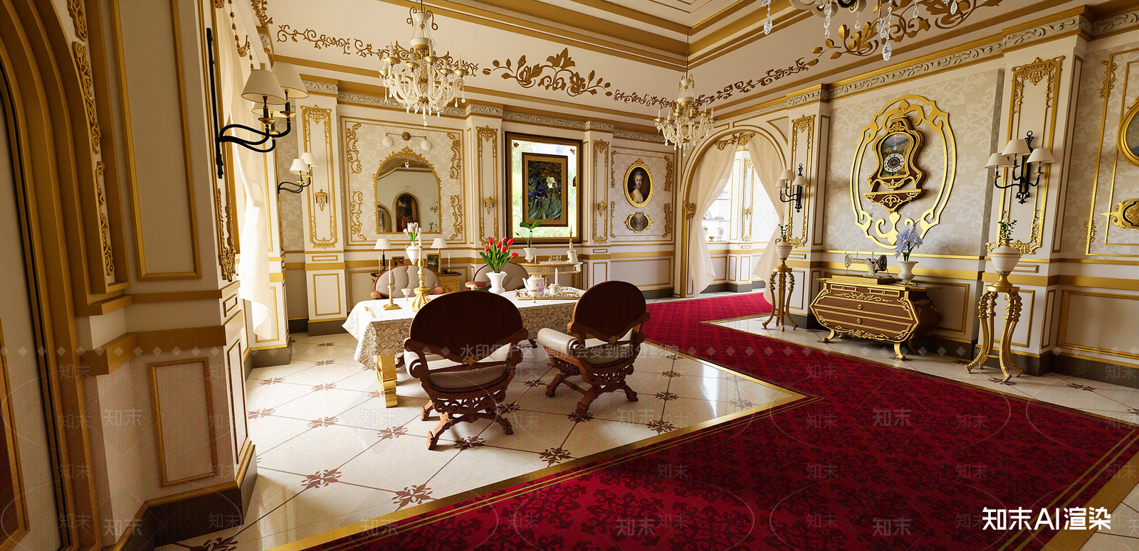 法式主卧SU模型下载【ID:1216034160】