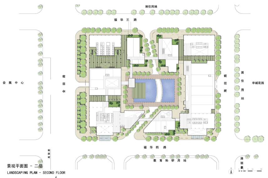 [广东]深圳卓越皇冈世纪中心建筑设计竞赛方案文本施工图下载【ID:151719173】