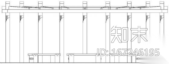 某阳光廊建筑方案cad施工图下载【ID:167246195】