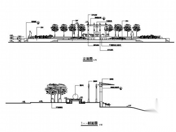 居住区会所周边绿地景观工程施工图cad施工图下载【ID:161023115】