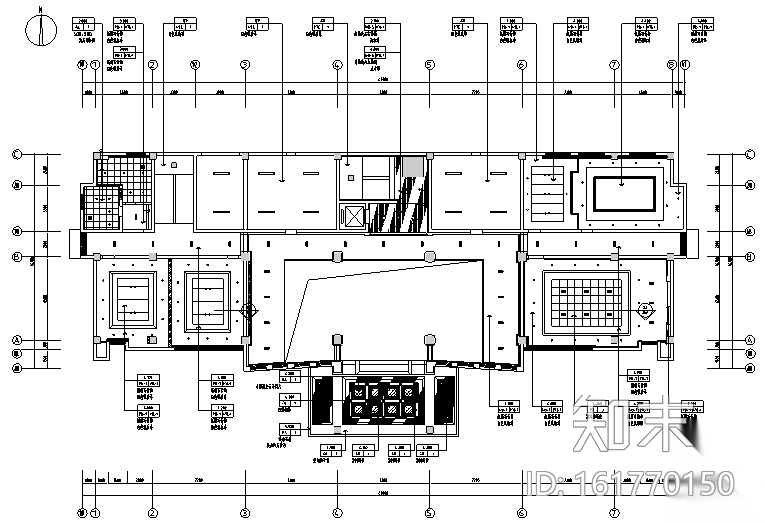 [江苏]豪华中式办公楼设计施工图（附效果图）施工图下载【ID:161770150】