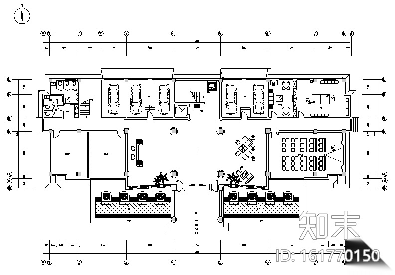 [江苏]豪华中式办公楼设计施工图（附效果图）施工图下载【ID:161770150】