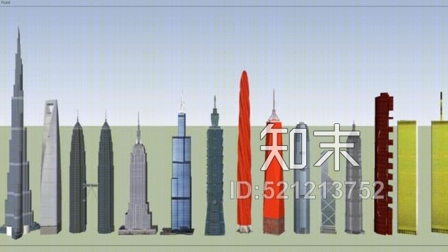 世界最高建筑SU模型下载【ID:521213752】