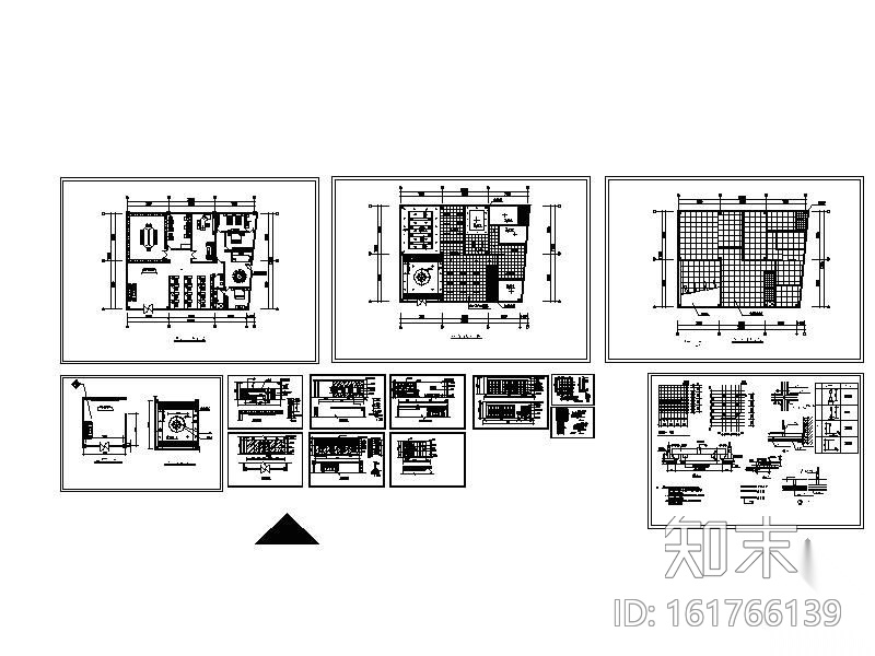 某办公室装饰装修图cad施工图下载【ID:161766139】