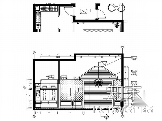 [江苏]欧式风情三层别墅样板房装修图（含效果）cad施工图下载【ID:168051145】