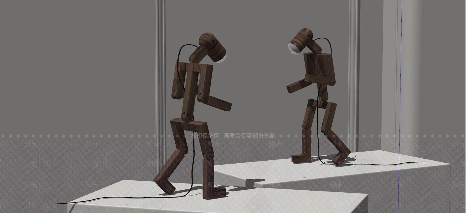 现代创意台灯SU模型下载【ID:1110383789】