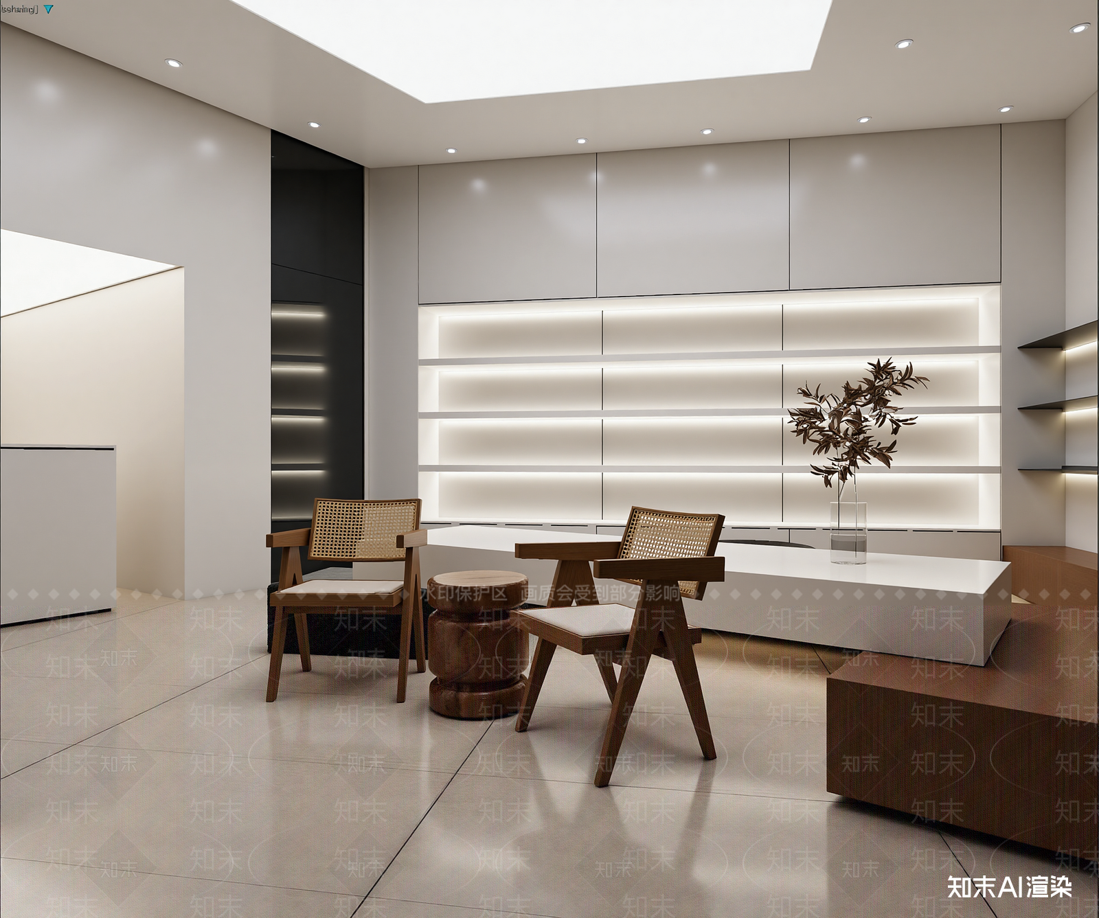现代接待室3D模型下载【ID:1213929398】
