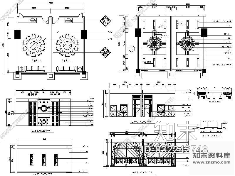 图块/节点餐厅包间详图Ⅴcad施工图下载【ID:832242748】