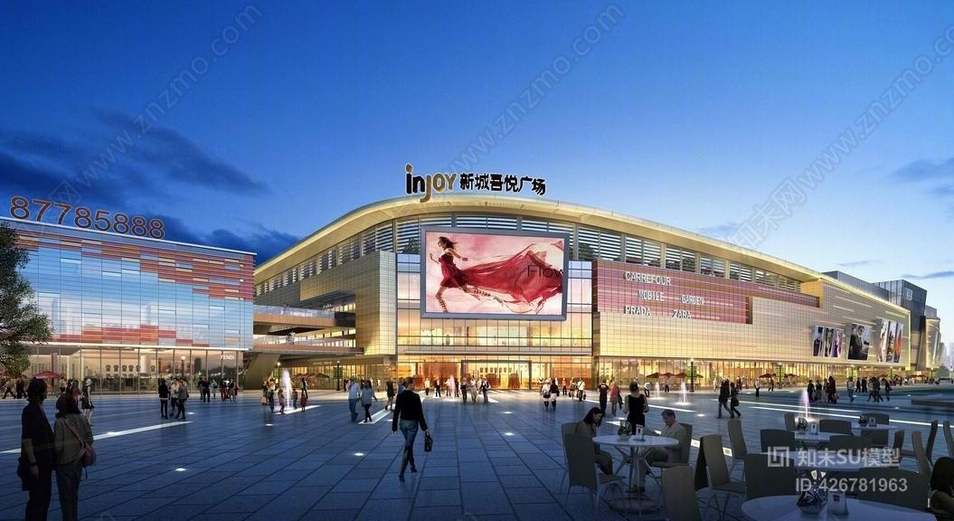 如皋新城吾悦广场SU模型下载【ID:426781963】