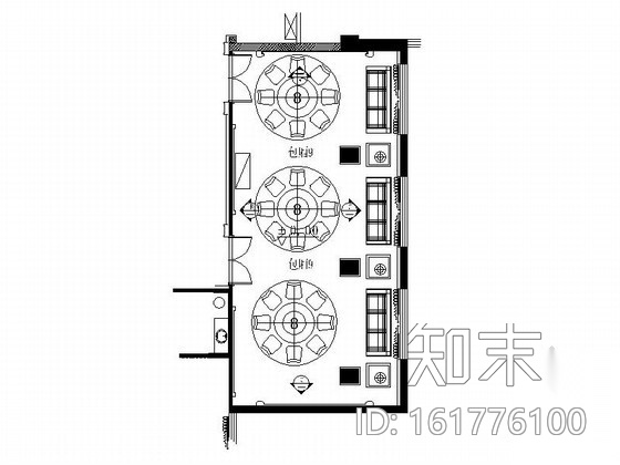 [上海]某奢华饭店包房装修图（含效果）cad施工图下载【ID:161776100】