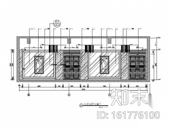 [上海]某奢华饭店包房装修图（含效果）cad施工图下载【ID:161776100】