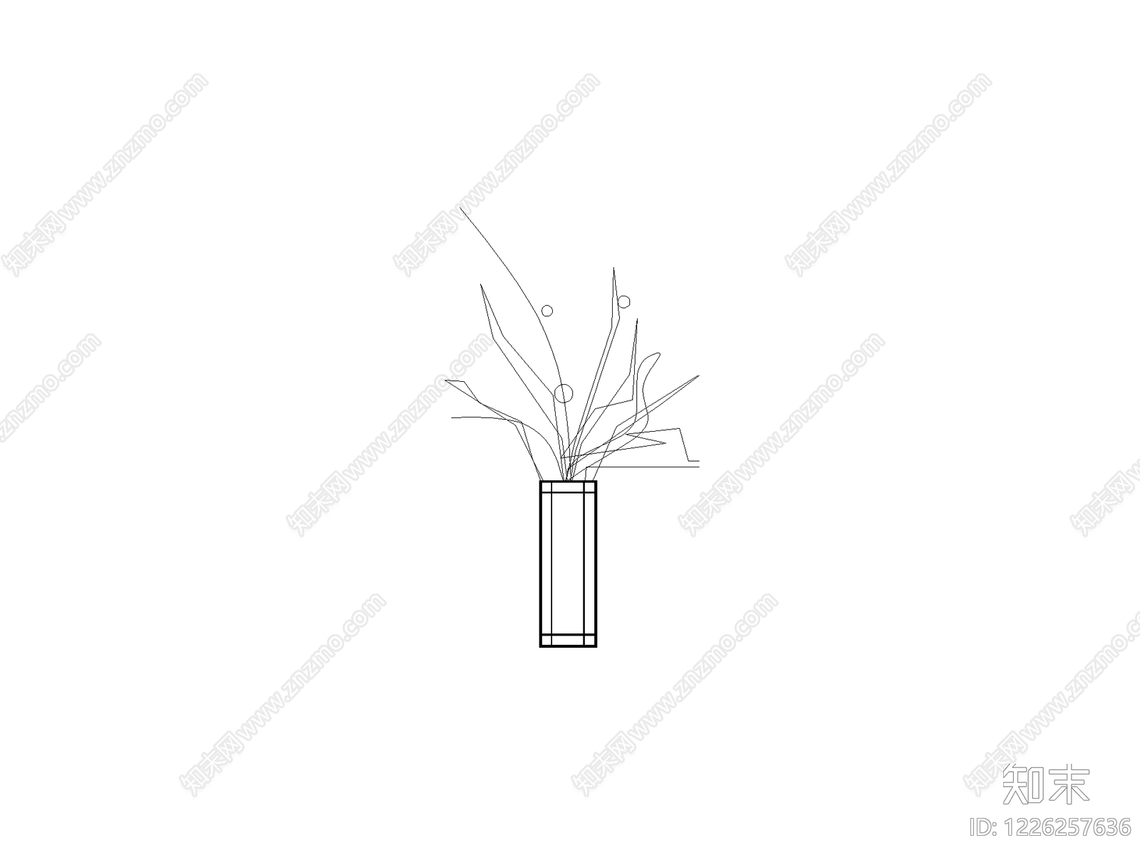 陈设类立面挂画cad施工图下载【ID:1226257636】