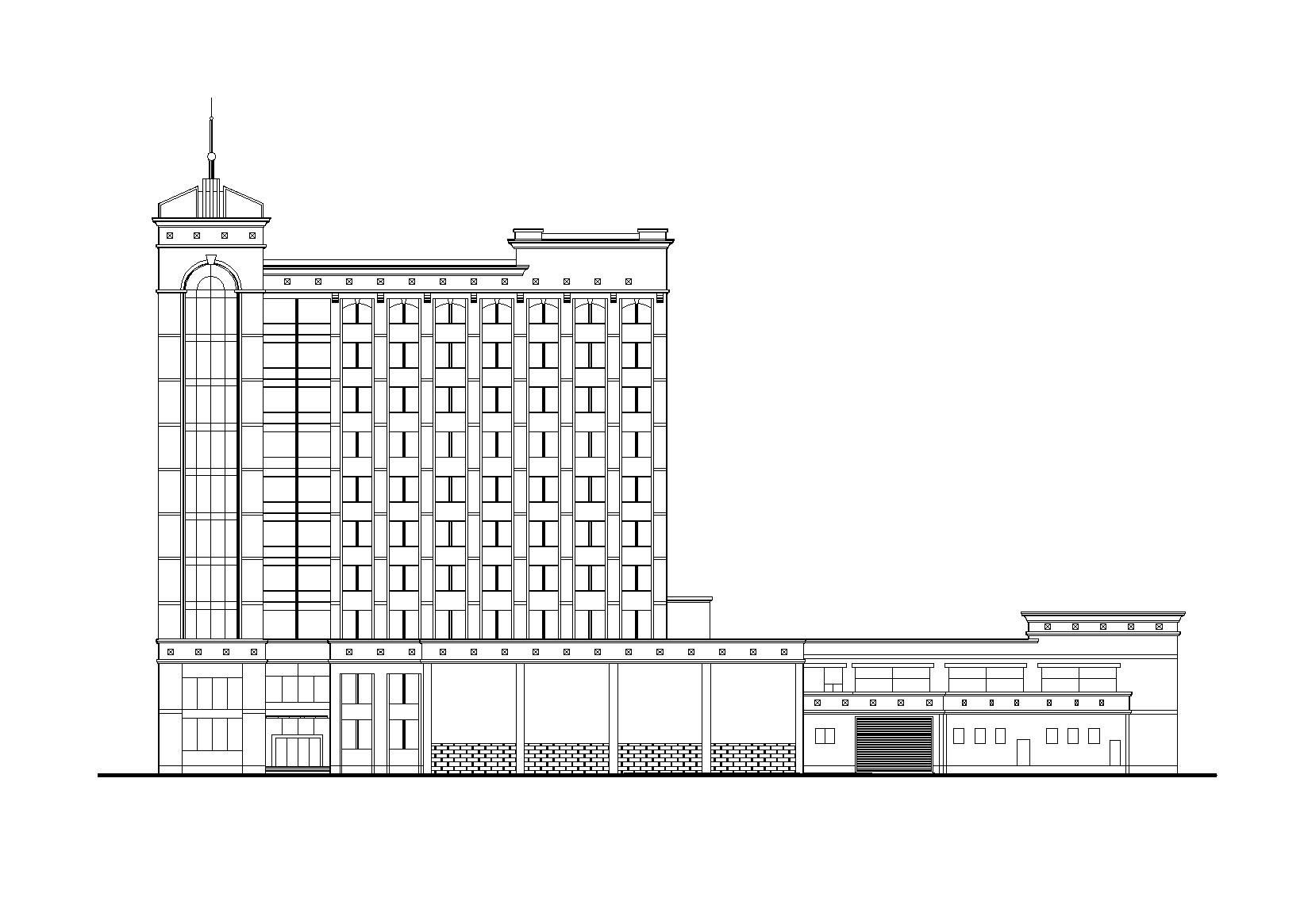 [山西]12层银行大楼办公建筑施工图施工图下载【ID:167370110】