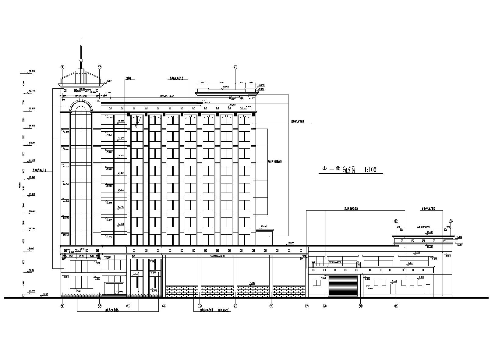 [山西]12层银行大楼办公建筑施工图施工图下载【ID:167370110】